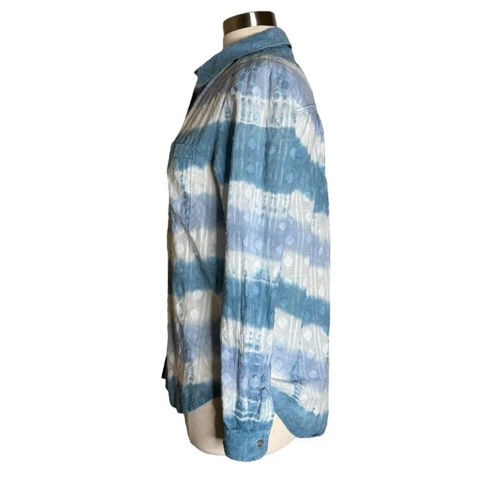 Anthropologie Pilcro‎ Janesse Tie Dye Top Button Down Long Sleeve Women's Small